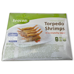 Seacon Breaded Torpedo Shrimps 26/30 IQF 12 x 800g -VN