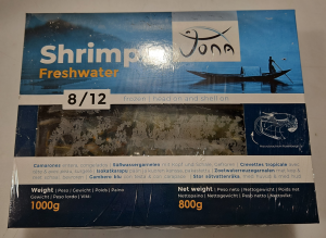 Jona Fresh Water shrimps HOSO 8/12 10 x 1 kg 20%-BD