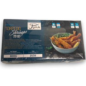 Jona Breaded Torpedo Shrimps 21/25 IQF 12 x 800g -VN