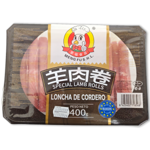 Meng Fu Lamb Rolls 羊肉卷 Tray 15 x 400g -ES