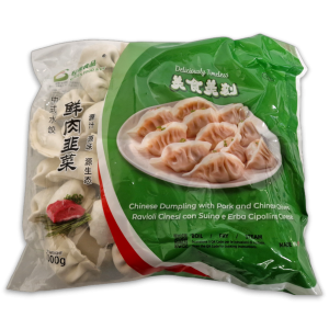 Pork & chives Dumpling 猪肉韭菜水饺 IQF 5 x 1kg -IT