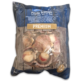 Nordic Scallops Halfshell Roe-on 30/40 IQF 10 x 1kg 25% -PE
