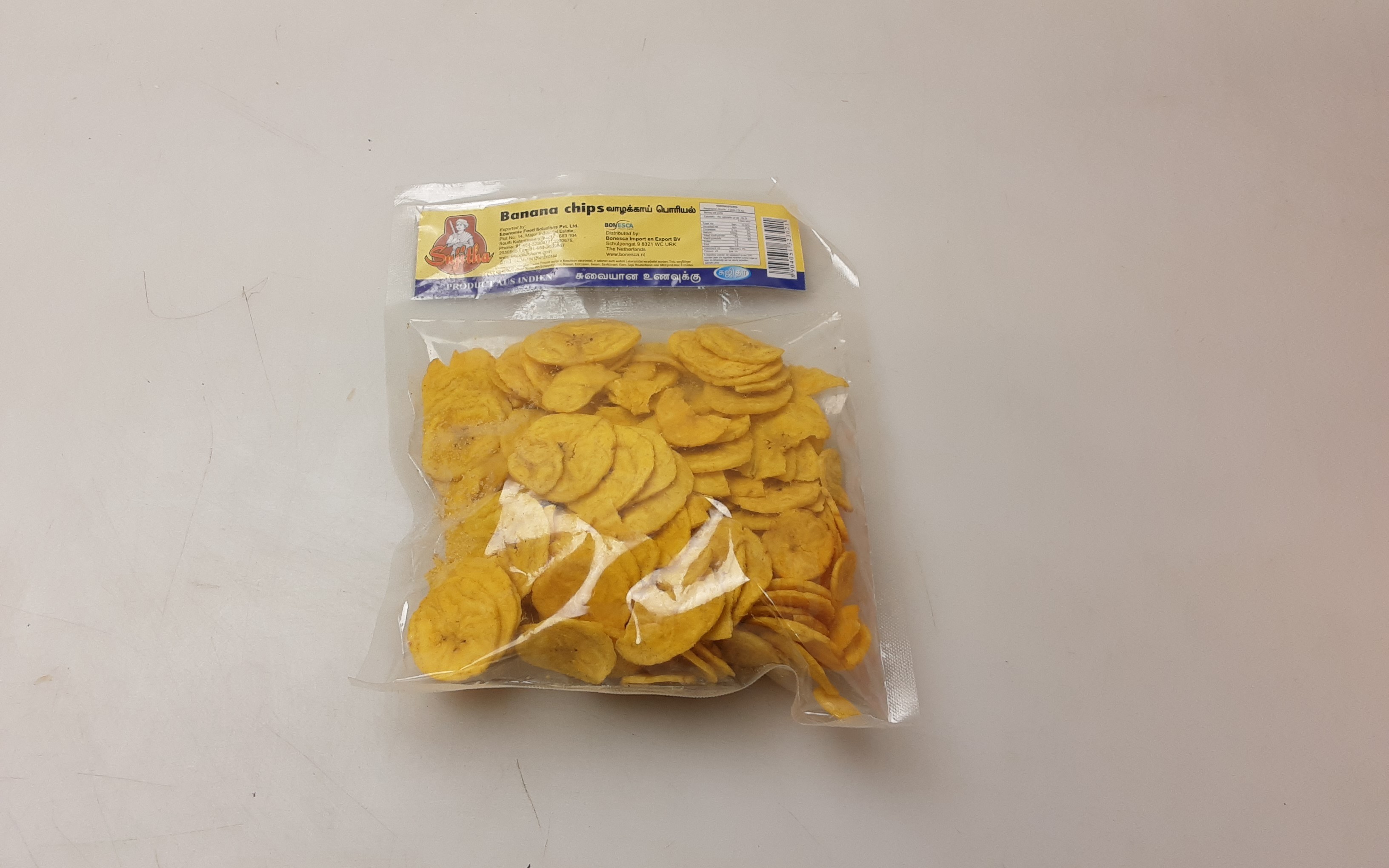Sujitha Banana Chips 36 x 150 g -IN