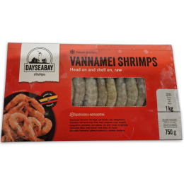 Dayseabay Vannamei shrimps HOSO 40/50 12 x 1kg 25% -EC