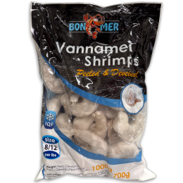 Bonemer Vannamei Shrimps P&D 8/12 IQF 10 x 1kg 30% -VN