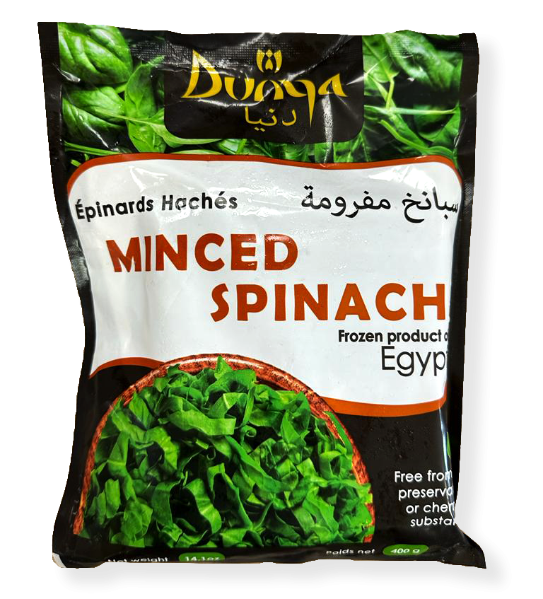 Dunya Frozen Chopped Spinach 20 x 400g -EG