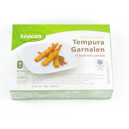 Torpedo breaded vannamei shrimps tail on 26-30 10x1 kg-VN Torpedo breaded vannamei shrimps tail on 26-30 10x1 kg-VN