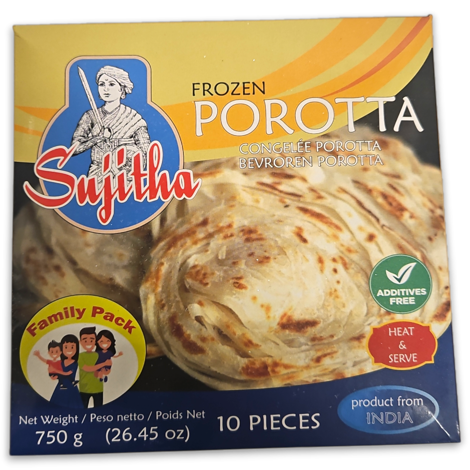 Sujitha Malabar Porotta Family Pack 24 x 750g -IN
