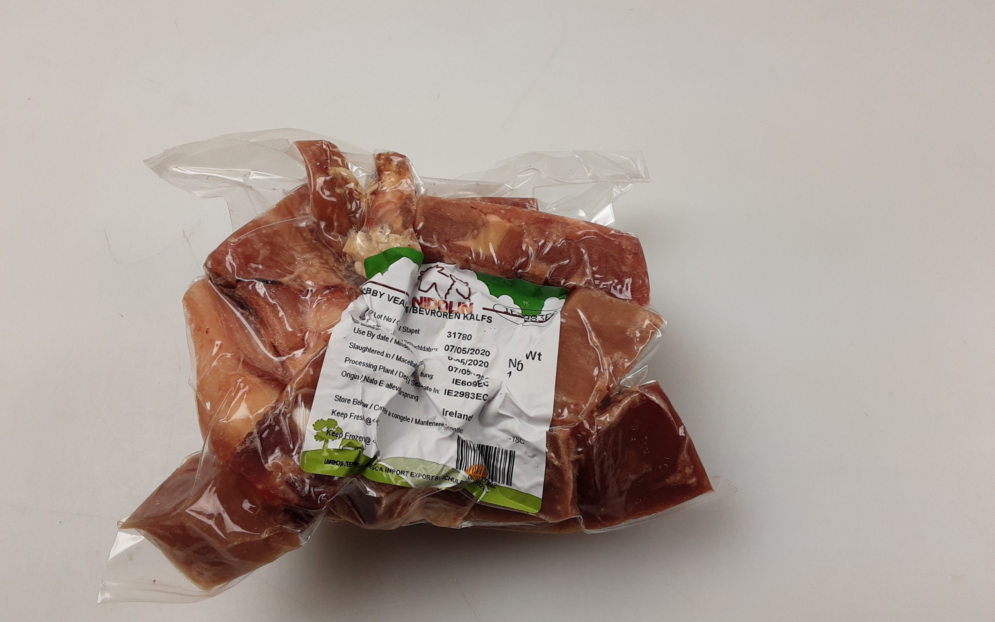 NIDOLIN Bobby Veal / Beef Veal cutted 12 x 1 kilo-IE