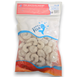 Happy Fish Vannamei Shrimps P&D 31/40 IQF 10 x 1kg 30%-IN